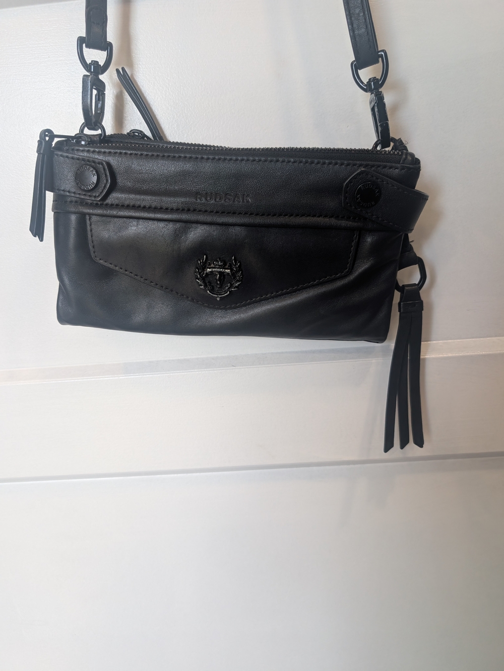 Rudsak Black Leather Crossbody Bag